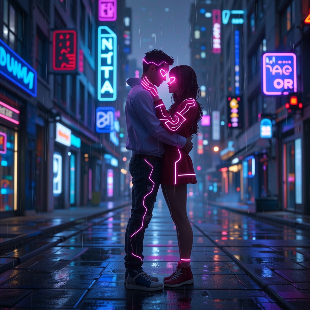 Free Cyberpunk Love Story Image - Cyberpunk, Romance, Couple | Download ...