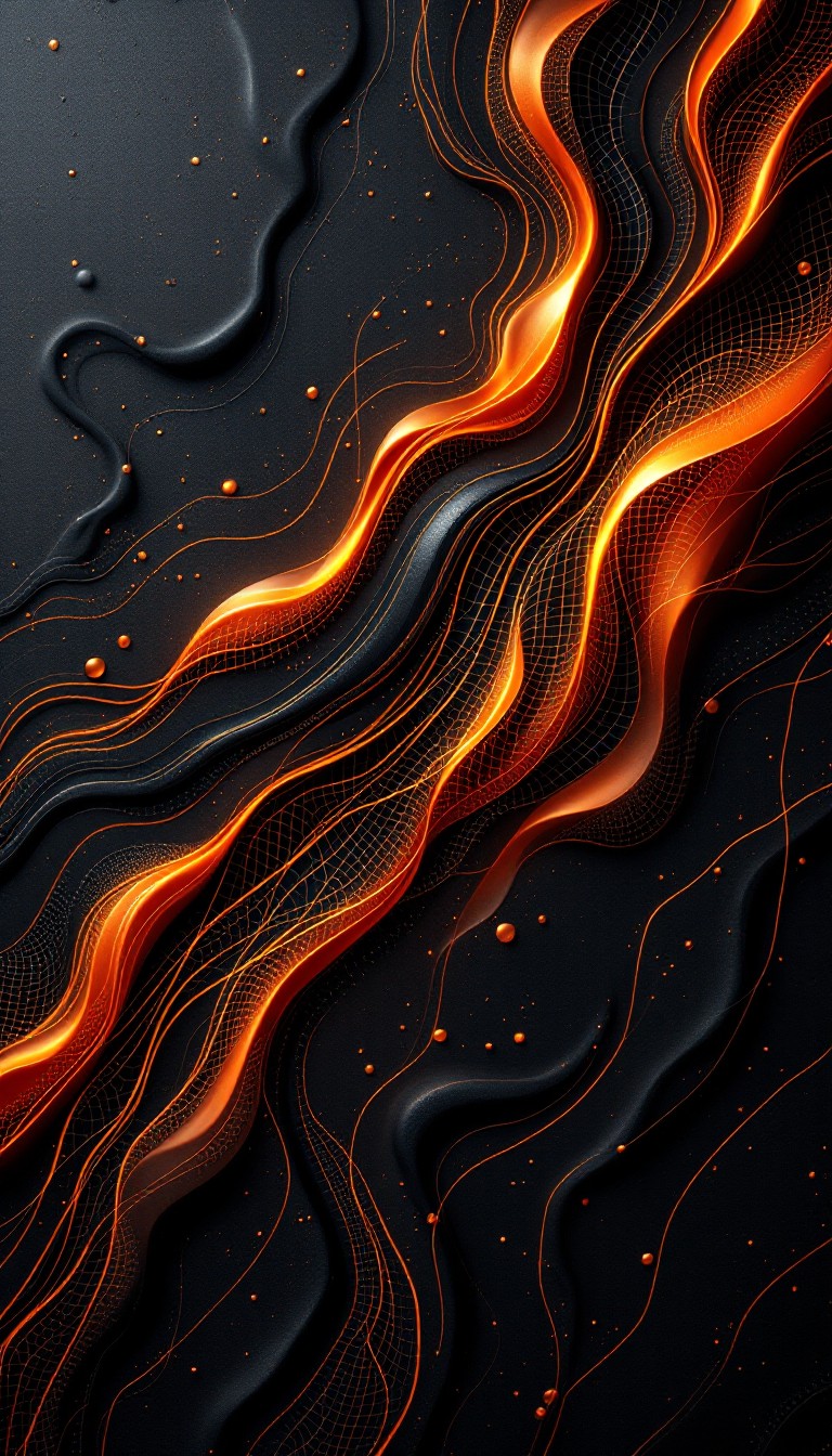 Free Fiery Fluid Motion Image - Abstract, Orange, Black | Download at ...