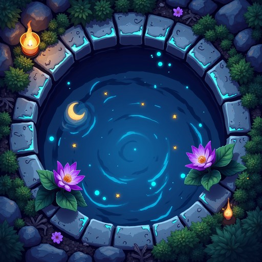 Free Mystical Moon Pool Image - Magical, Pool, Pixel | Download at ...