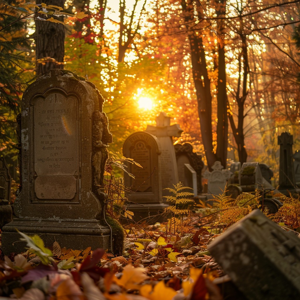 Free Autumn Cemetery Glow Image - Autumn, Cemetery, Sunset | Download ...