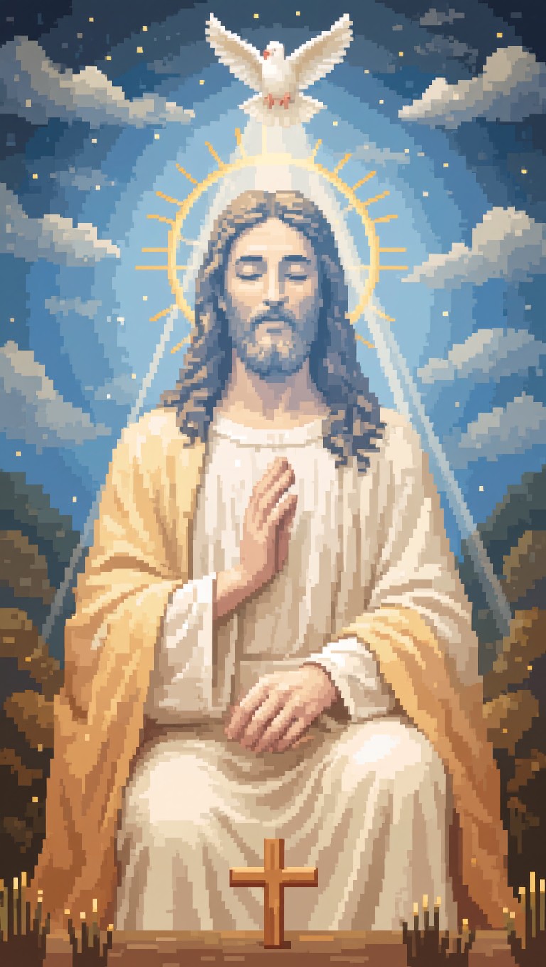 Free Divine Pixel Portrait Image - Jesus, Christ, Pixel | Download at ...