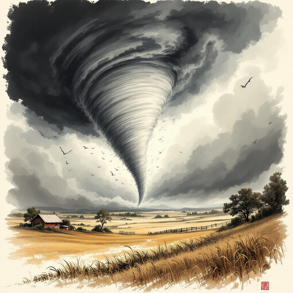 Free Tornado Ink Painting Image - Tornado, Cyclone, Inkwash | Download ...