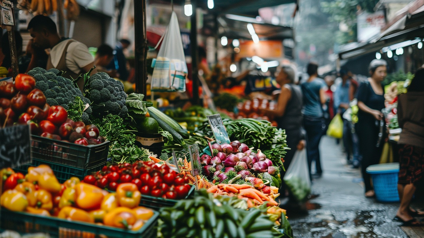 Market Setting Images Free Bustling Market Scene Photo - Market, Vegetables, Fruits ...