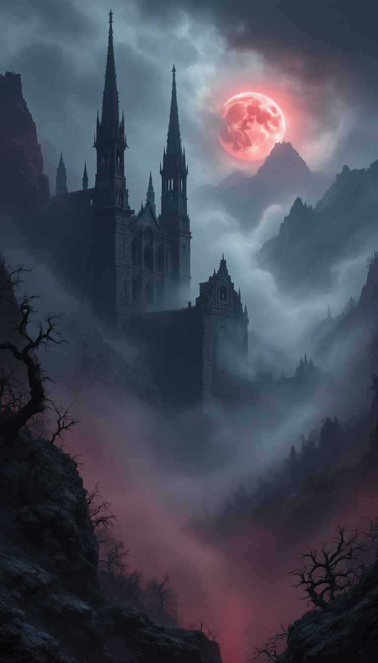 Free Gothic Moon Rising Photo - Gothic, Cathedral, Spires | Download at ...