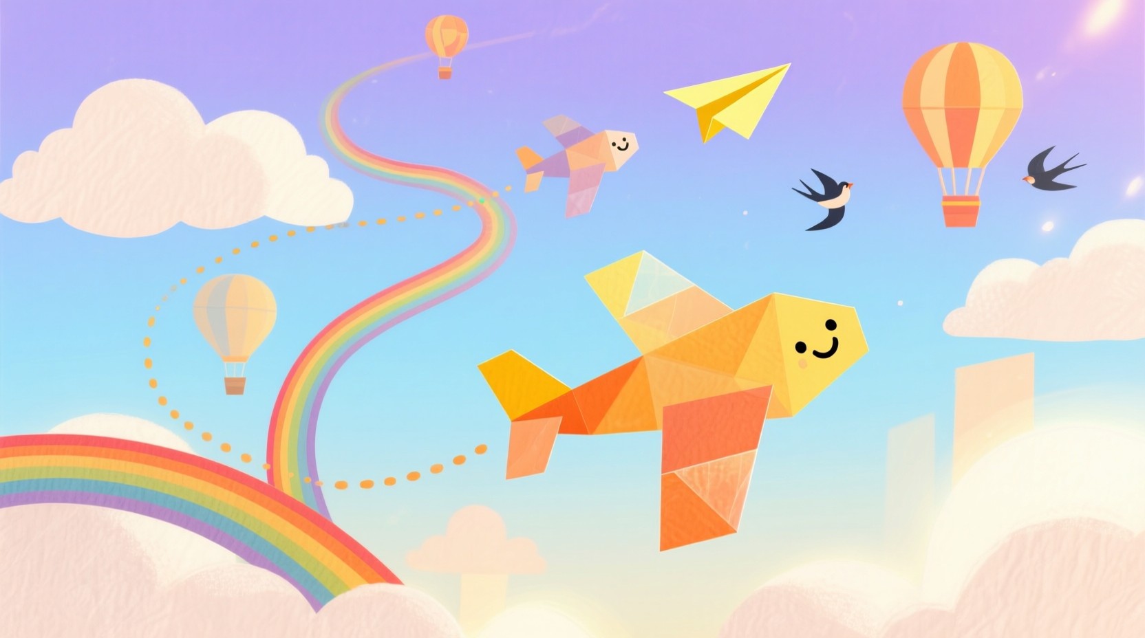 Free Whimsical Flying Friends Image | Download at StockCake