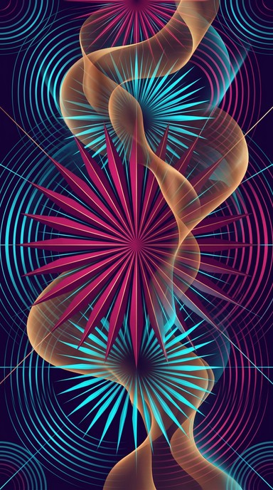Free Radiant Geometric Waves Image - Abstract, Geometric, Pattern ...