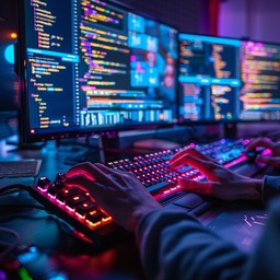 Free Coding Workstation Glow Image - Coding, Programmer, Keyboard ...
