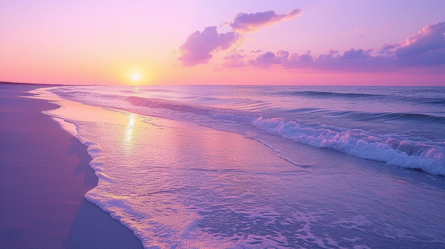 Free Sunset Beach Serenity Image - Sunset, Beach, Ocean | Download at ...