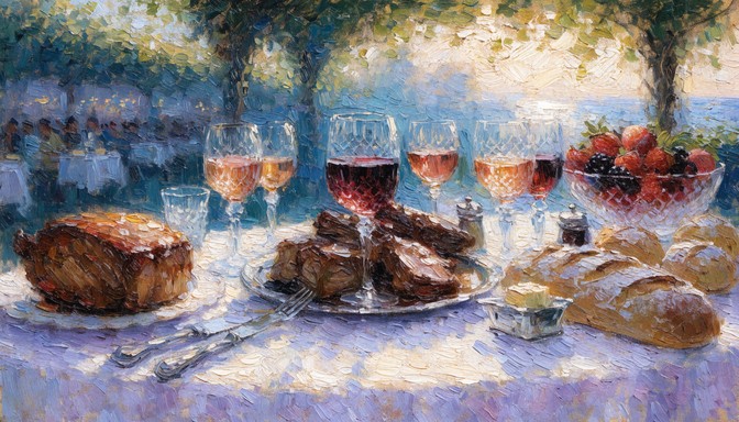 Free Golden Hour Feast Image - Impressionist, Painting, Feast ...