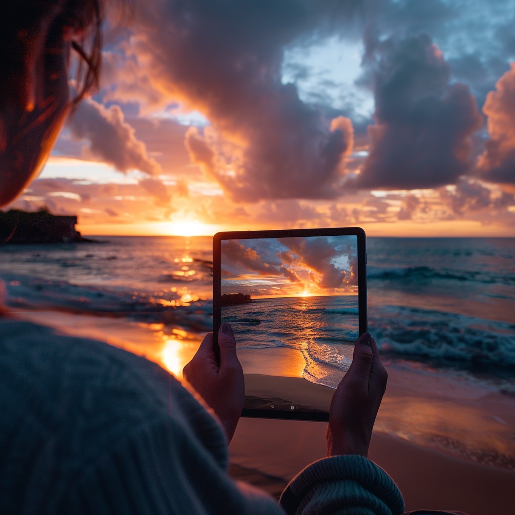 Snset View Free Sunset Screen View Image - Sunset, Beach, Tablet | Download at ...