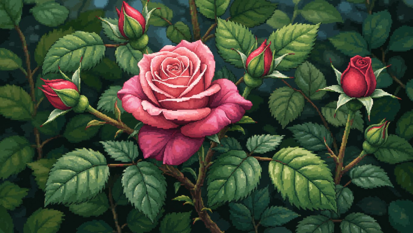 Free Pixelated Rose Beauty Photo - Rose, Pixel, Art | Download at StockCake