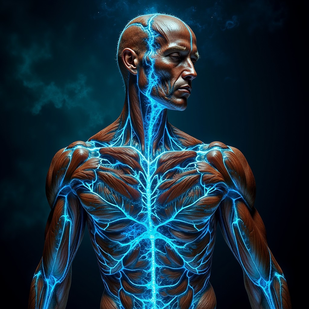 Photogenic Muscle Free Bioluminescent Muscle Portrait Image - Anatomy, Bioluminescent ...