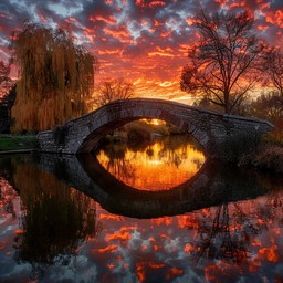 Free Sunset Bridge Reflection Image - Sunset, Reflection, Bridge ...