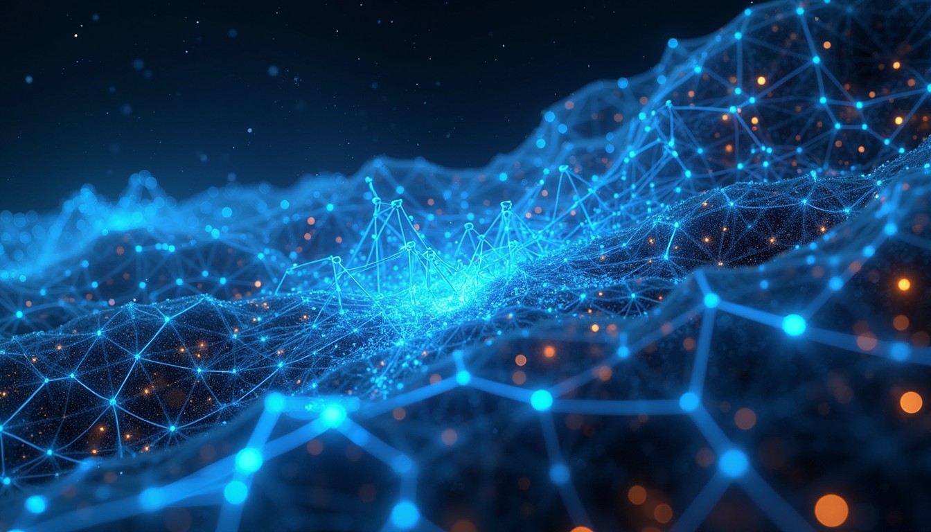 Download Luminous Network Visualization Image - Network, Digital, Blue ...