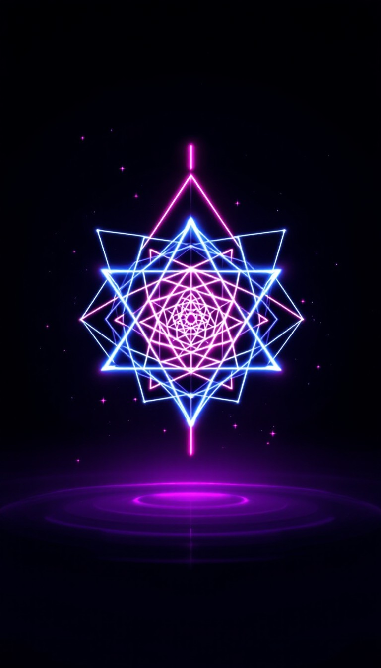 Geometry Neon Background Free Neon Sacred Geometry Image - Mandala, Neon, Cyan | Download at ...