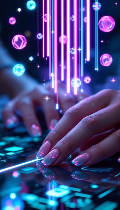 Free Cyberpunk Nail Art Image | Download at StockCake
