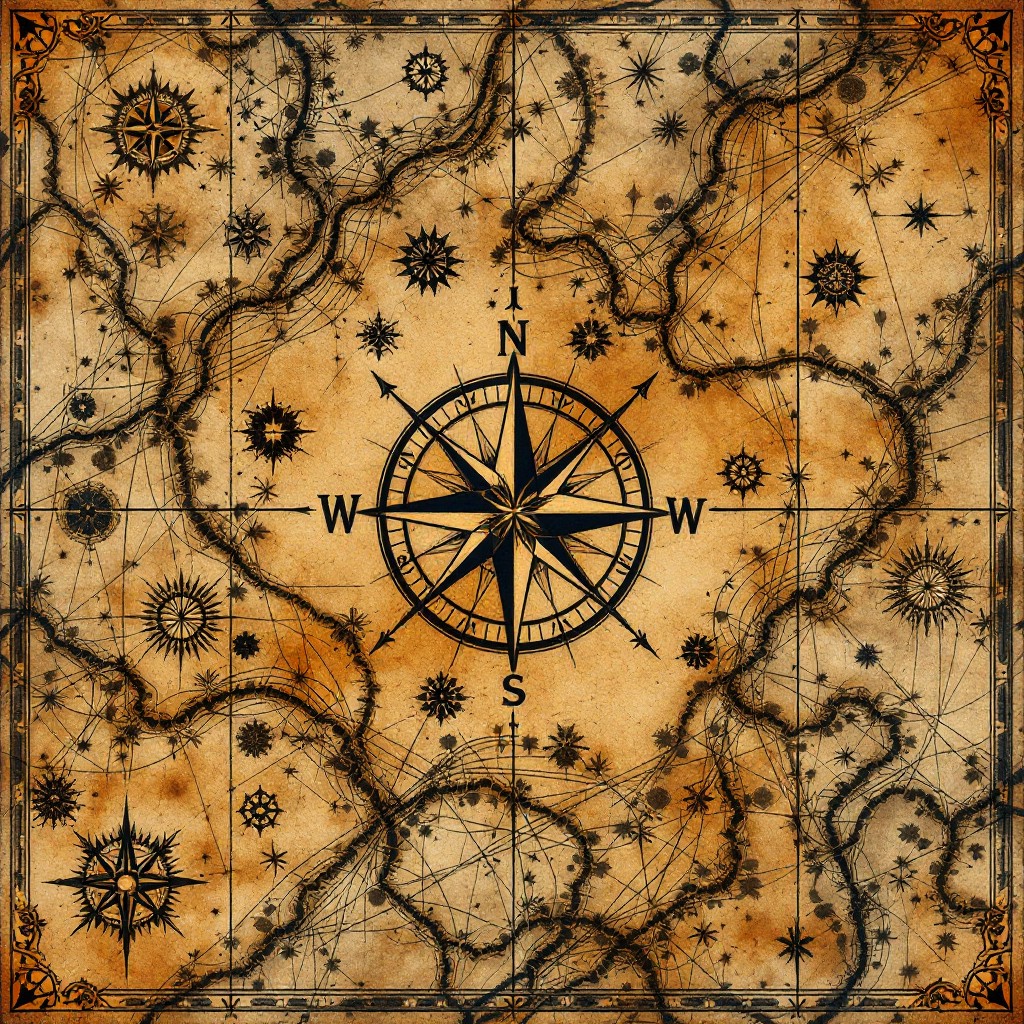 Free Ancient Treasure Map Image - Compass, Map, Vintage | Download at ...
