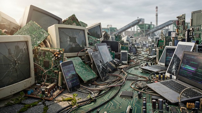 Download Electronic Waste Landscape Image - Electronics, Technology ...