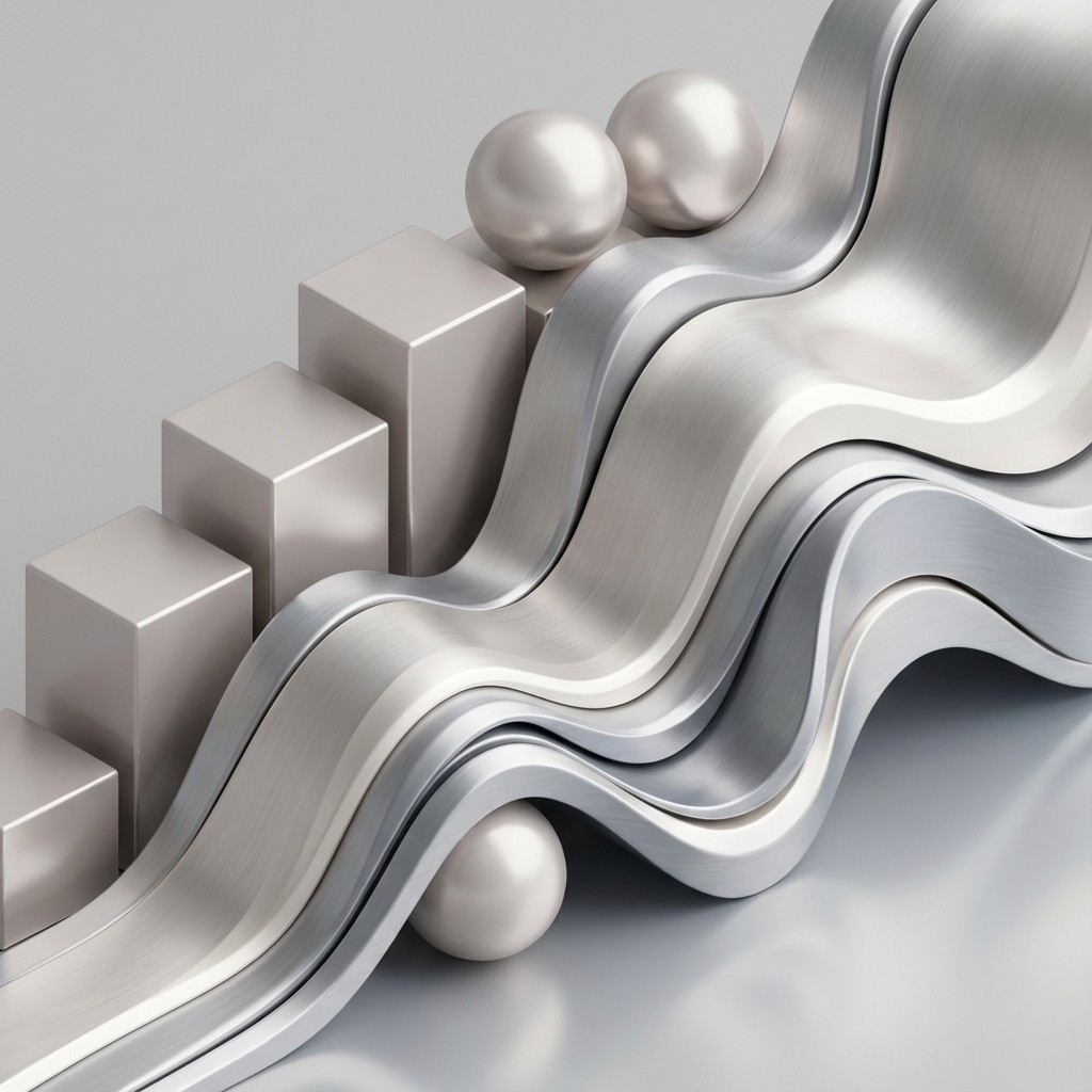 Silver Inverted Delta Free Silver Waves Transform Image - Silver, Abstract, Geometric ...