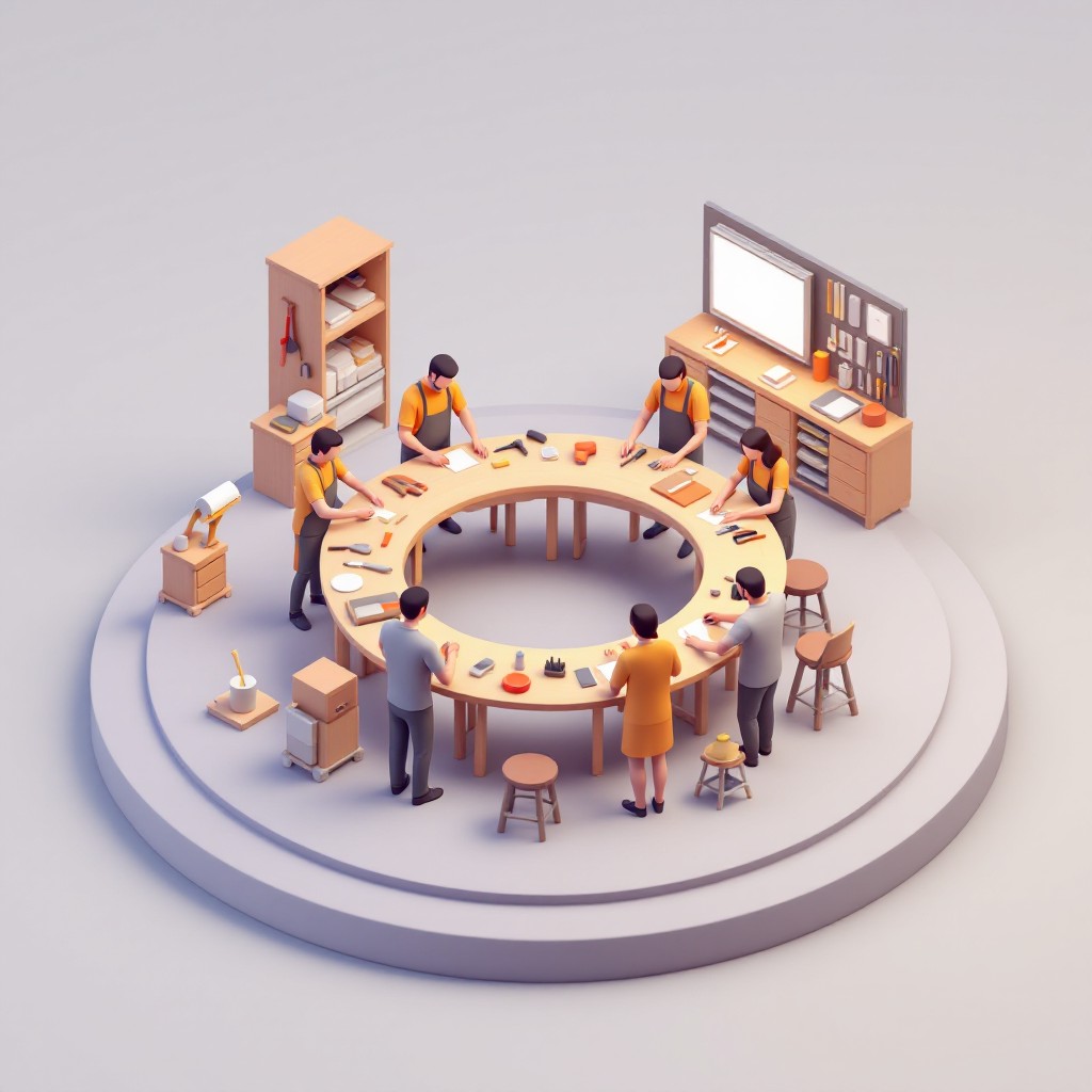 Free Collaborative Workshop Scene Image - Workspace, Collaboration ...