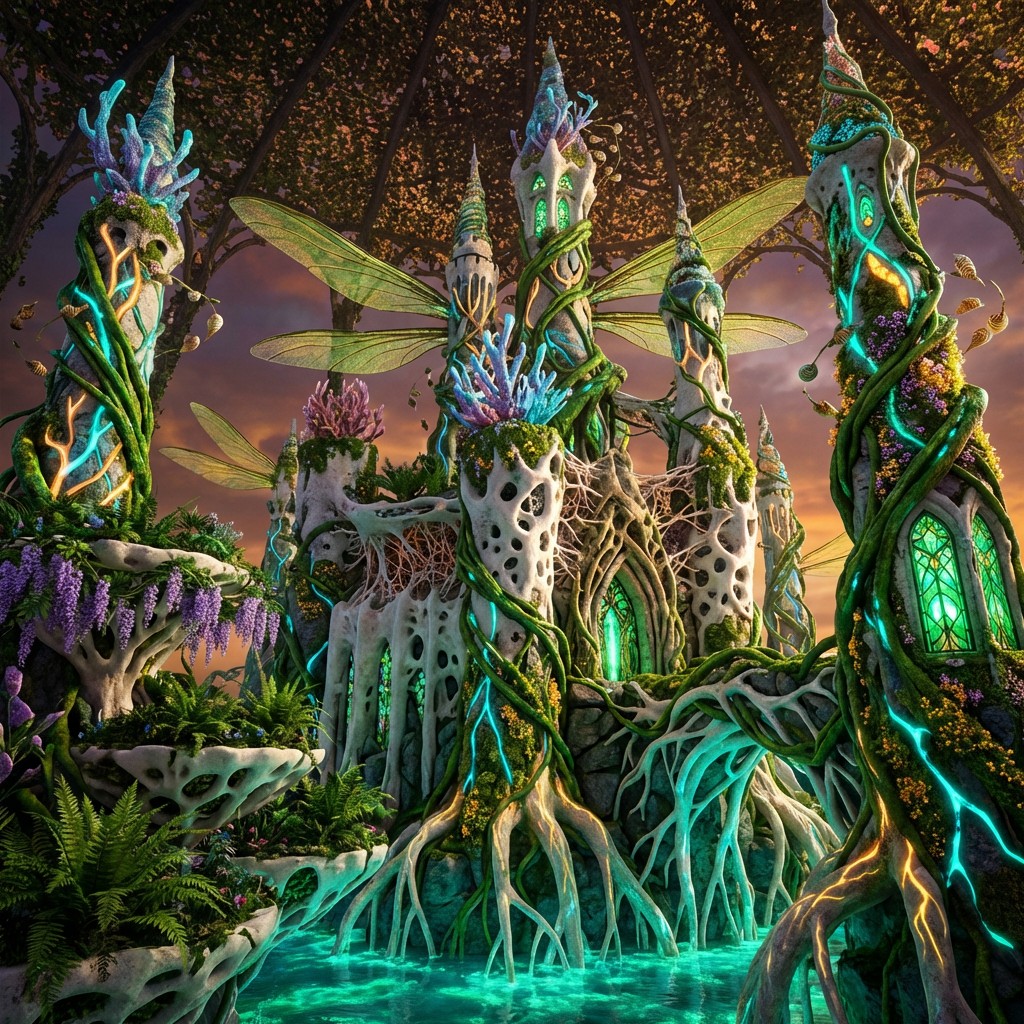 Free Living Castle Fantasy Image - Castle, Fantasy, Solarpunk ...