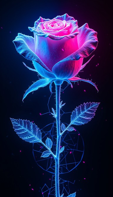 Free Electric Rose Glow Image - Cyberpunk, Rose, Neon | Download at ...