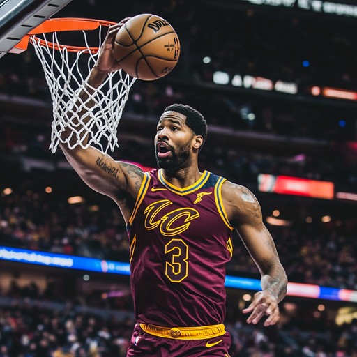 Download Dynamic Slam Dunk Image - Basketball, Dunk, Athlete | StockCake
