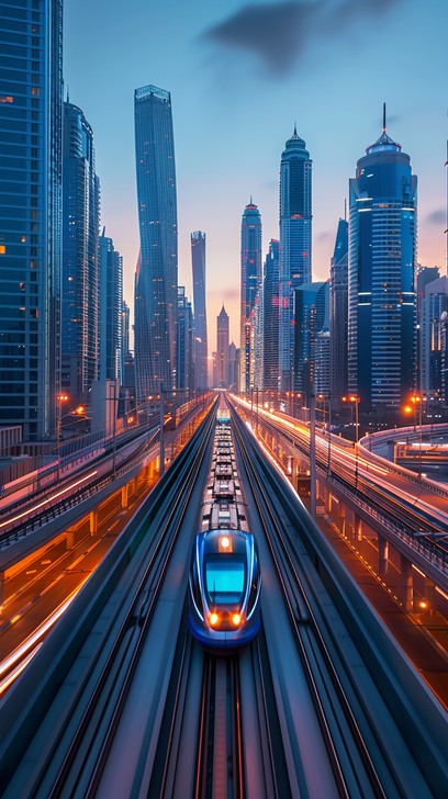 Urban Setting Train Free Urban Train Journey Image - Train, City, Skyscrapers | Download at ...