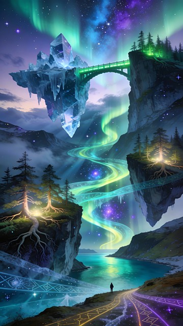 Free Aurora Fantasy World Image - Aurora, Fantasy, Islands | Download ...
