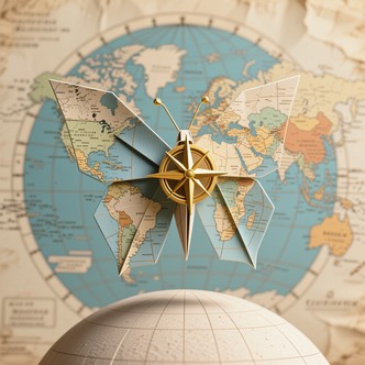 Free World Map Wings Image - Origami, Butterfly, Map | Download at ...