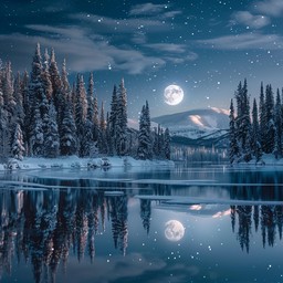 Free Moonlit Winter Night Image - Moon, Winter, Night | Download at ...