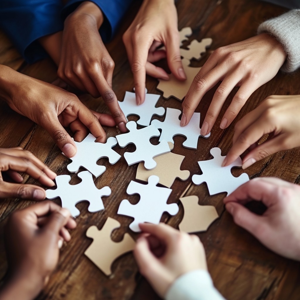 Free Collaborative Puzzle Solving Image - Teamwork, Puzzle ...