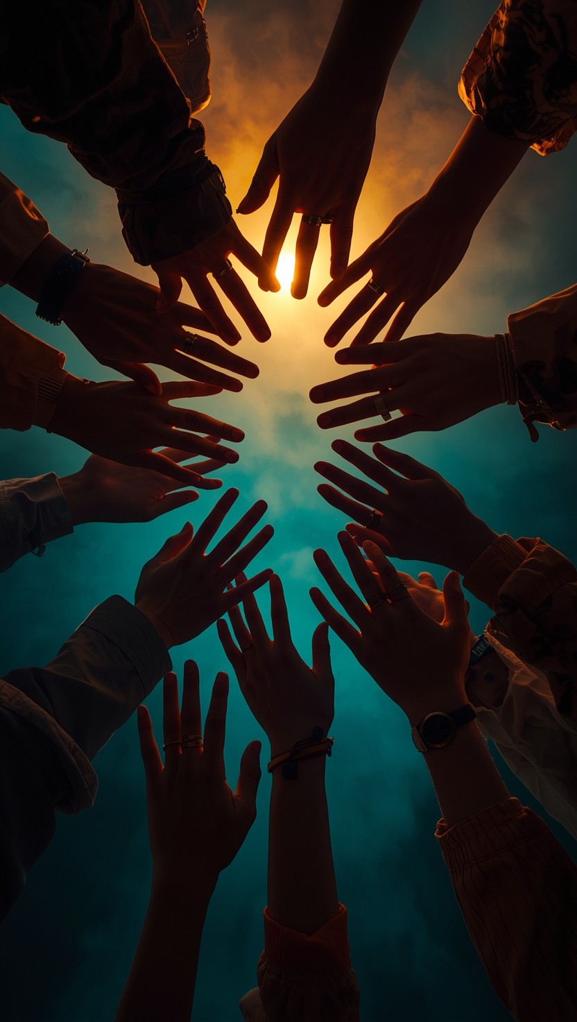 Team Rise Hand Shadow Free Together We Rise Image - Unity, Teamwork, Hands | Download at ...