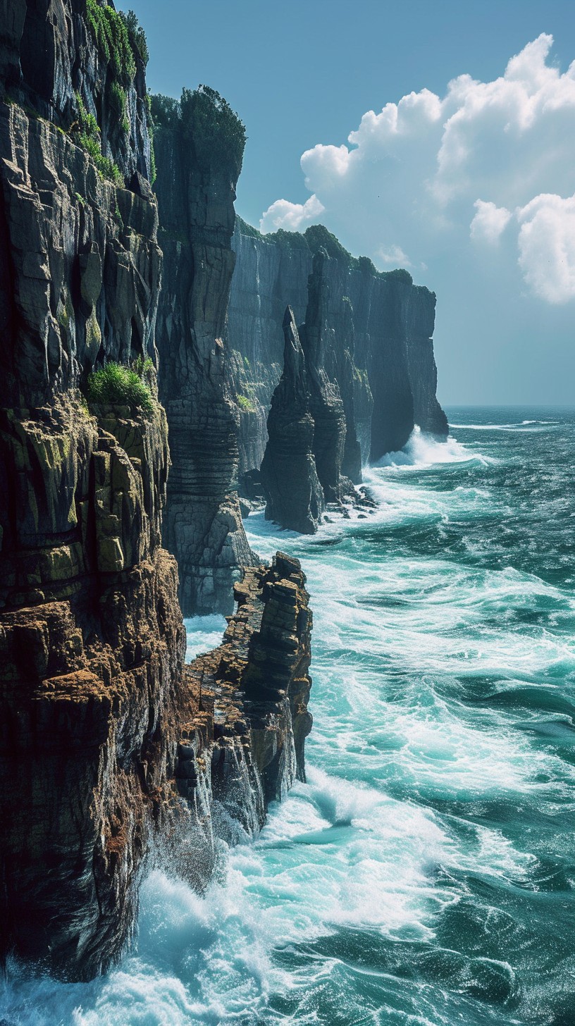 Free Majestic Coastal Cliffs Image - Cliffs, Ocean, Waves | Download at ...