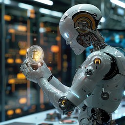 Free Robot Holding Bitcoin Image - Robot, Bitcoin, Cryptocurrency ...