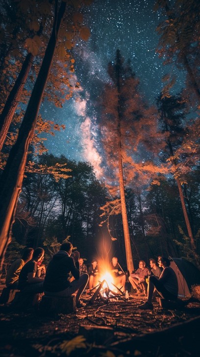 Free Starry Night Campfire Image - Campfire, Stars, Forest | Download ...