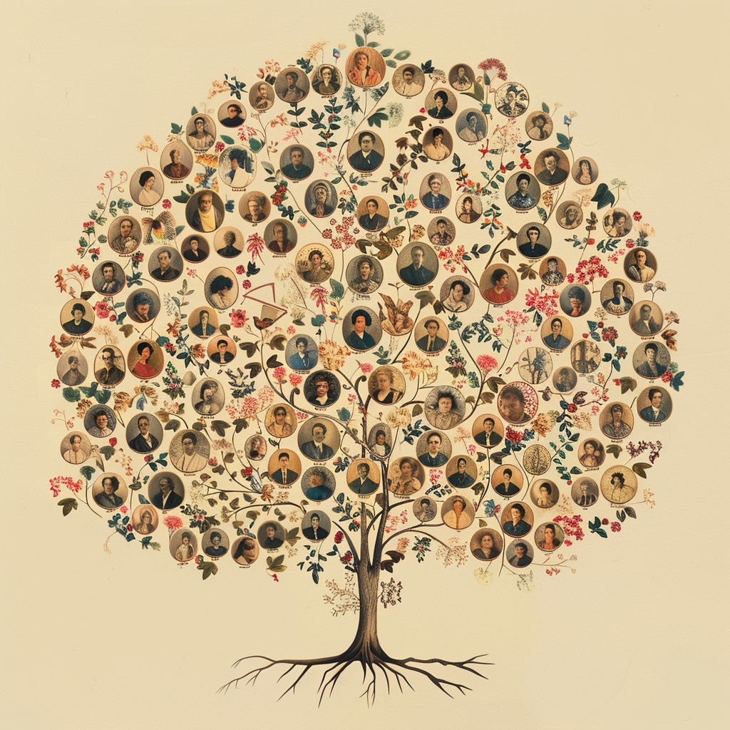 Portrait Ict Tree Free Ancestral Portrait Tree Image - Illustration, Ancestry, Portraits ...