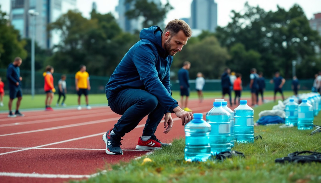 Free Coach Prepares Hydration Image - Coach, Training, Hydration ...