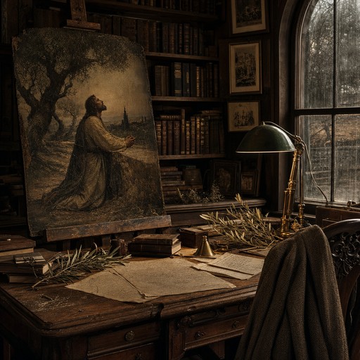 Study Tree Images A quiet dark academia study is filled with warm brown, amber, and soft ...