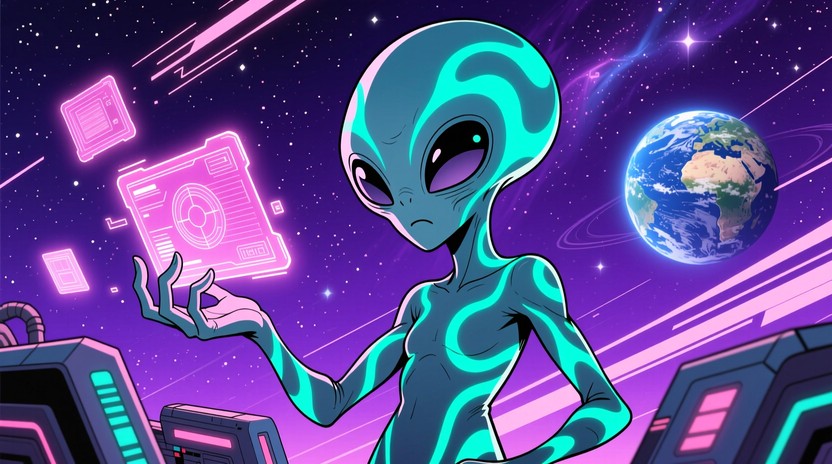 Free Cosmic Alien Technology Image - Alien, Teal, Bioluminescent ...
