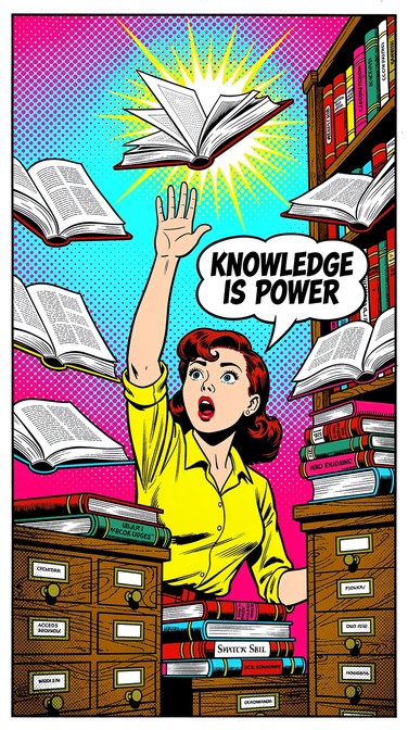 Free Reaching For Knowledge Image - Pop-art, Illustration, Woman ...