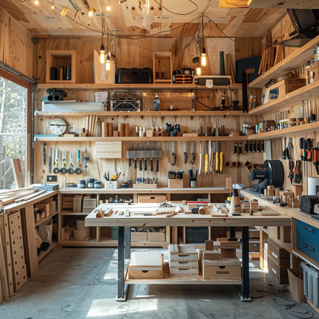 Free Carpenter's Workshop Setup Image - Woodworking, Workshop, Tools ...
