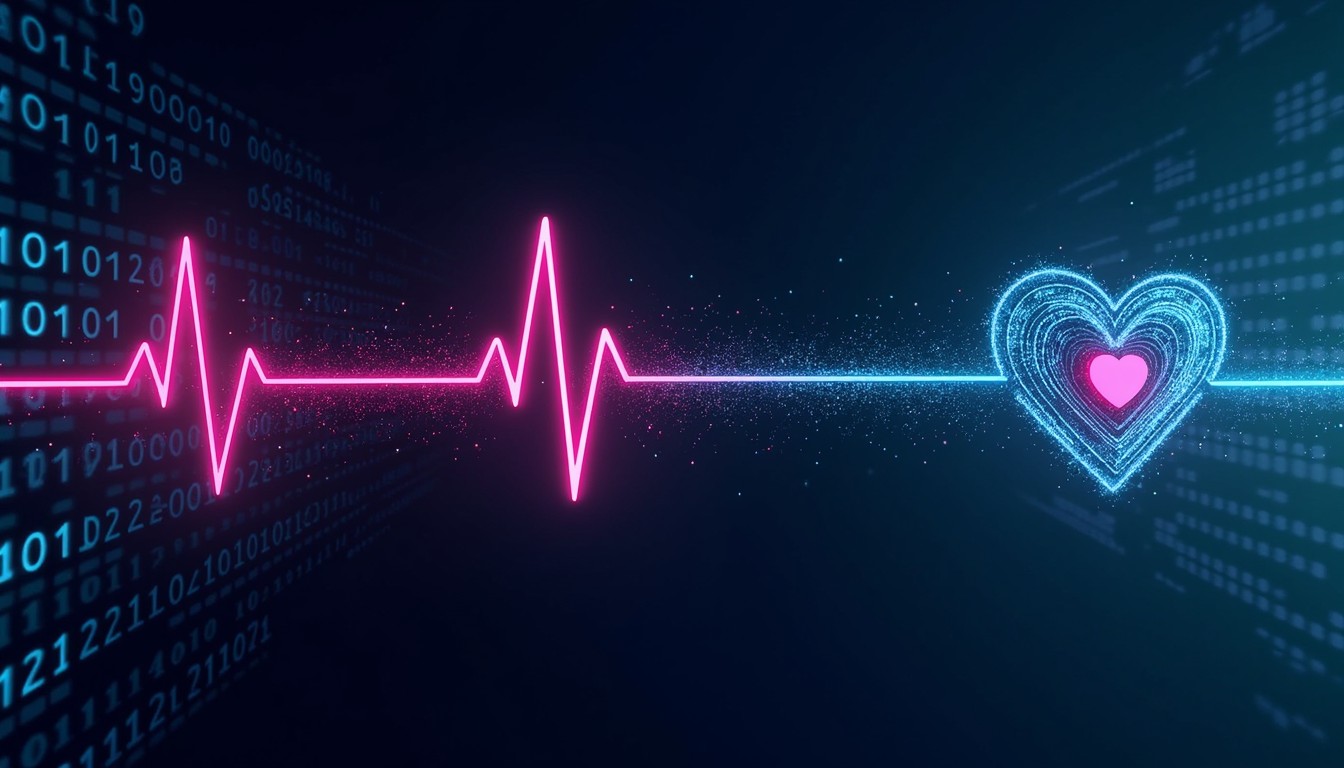 Free Digital Life Pulse Image - Binary, Code, Heartbeat | Download at ...