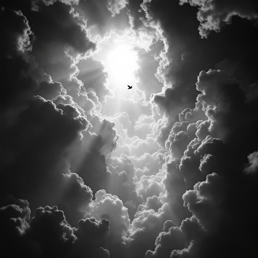 Free Divine Sky Passage Image - Clouds, Sunrays, Monochrome | Download ...