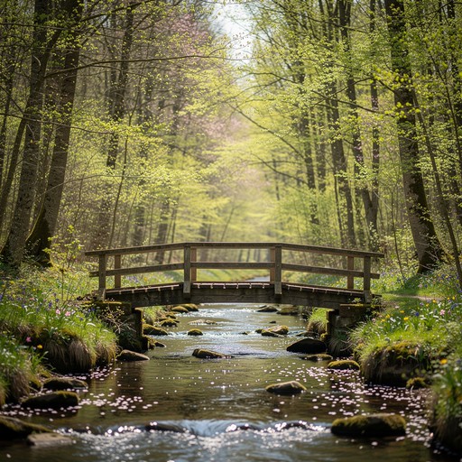 Springtime Forest Bridge Free Forest Bridge Serenity Image - Bridge, Forest, Stream | Download ...
