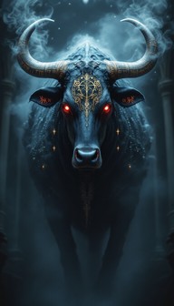 Free Mystical Bull Emerges Image - Gothic, Bull, Dark | Download at ...