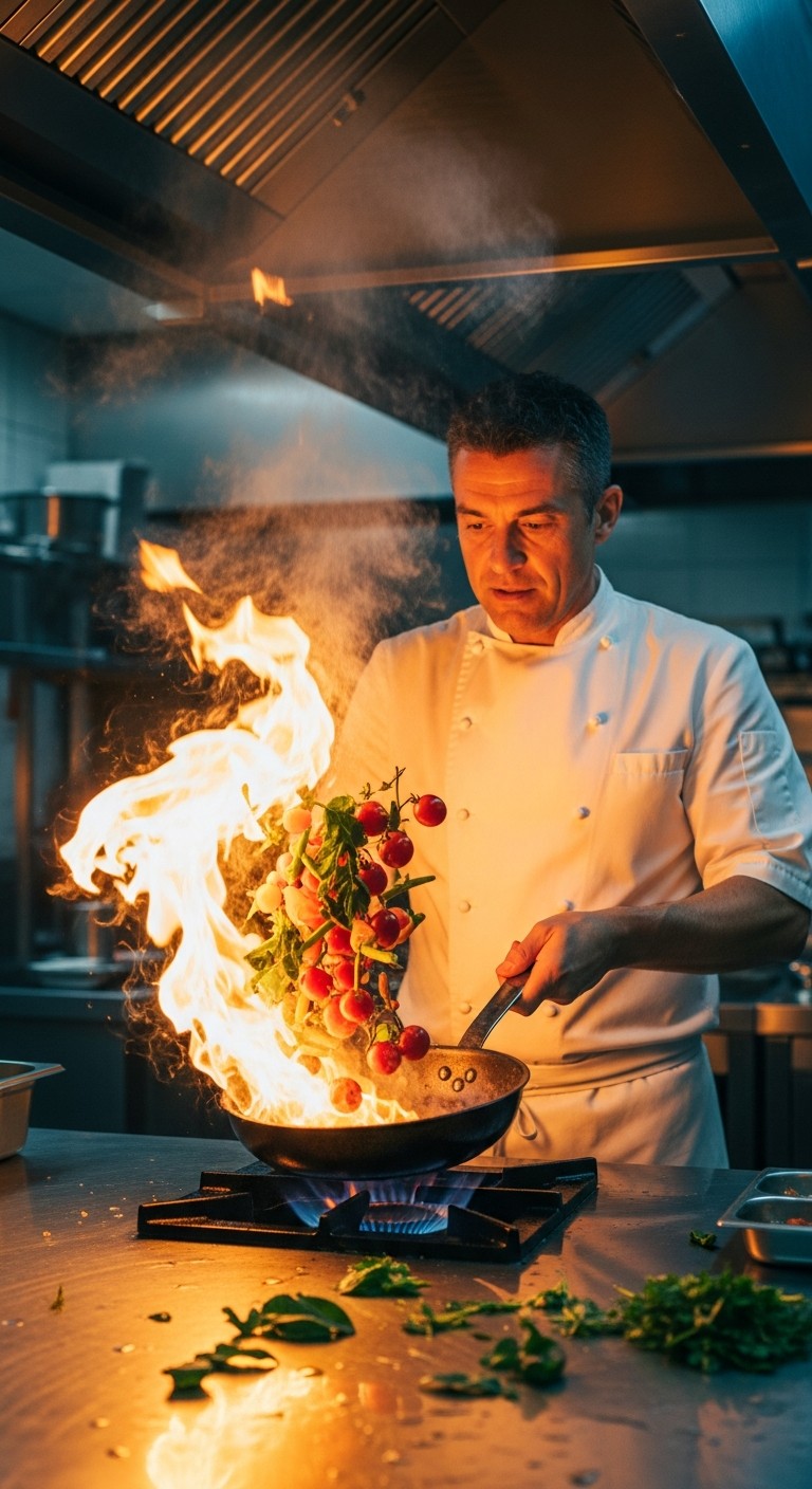 Free Chef Creates Fire Photo - Chef, Cooking, Flames | Download at ...