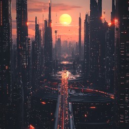 Free Futuristic City Sunset Image - Futuristic, City, Sunset | Download ...