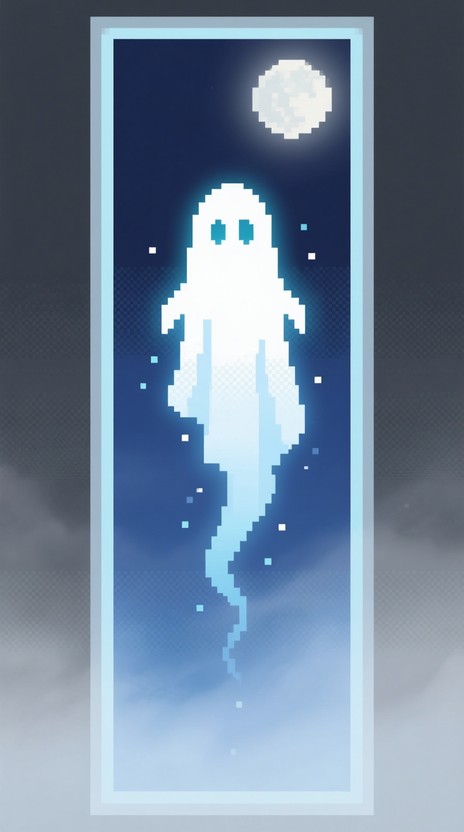 Free Moonlit Pixel Ghost Image - Ghost, Pixel, Ethereal | Download at ...