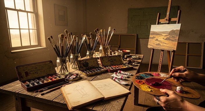 Free Art Studio View Image - Art, Studio, Brushes | Download at StockCake
